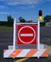 Picture of Airport Vehicle Access Sign & Barricade