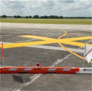 Picture of 5ft x 30ft Temporary Taxiway "X" YELLOW Marker